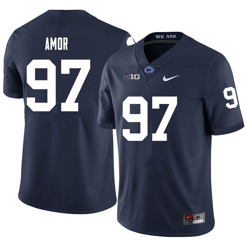 Men #97 Barney Amor Penn State Nittany Lions College Football Jerseys Sale-Navy - Click Image to Close